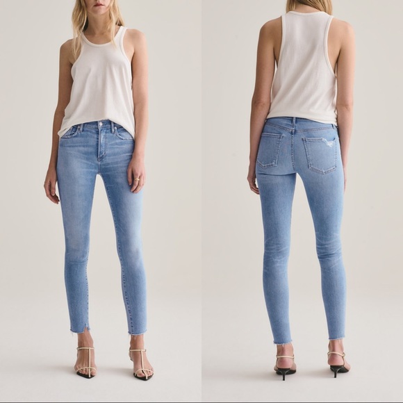 Agolde Jeans | Agolde Sophie Mid Rise Skinny Ankle Jeans | Poshmark